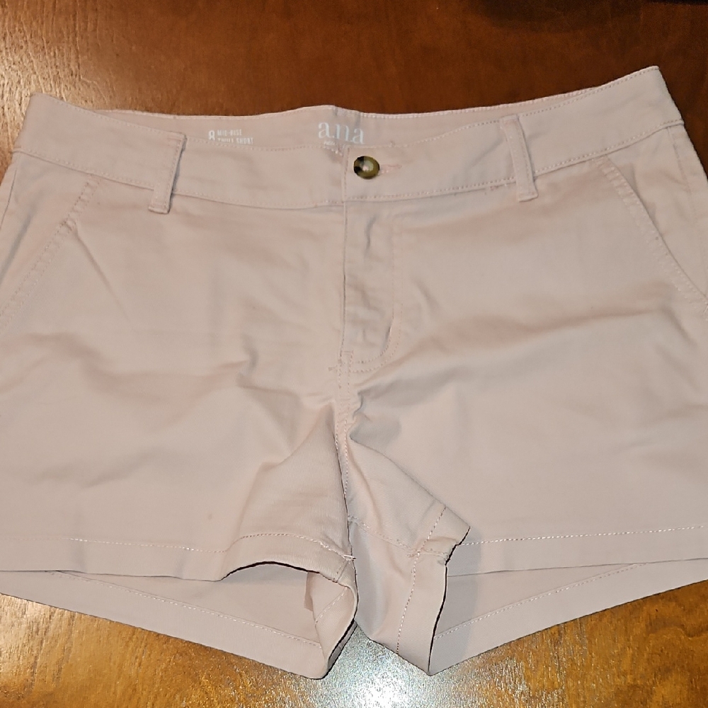 a.n.a Tan High Waist Shorts Casual Style